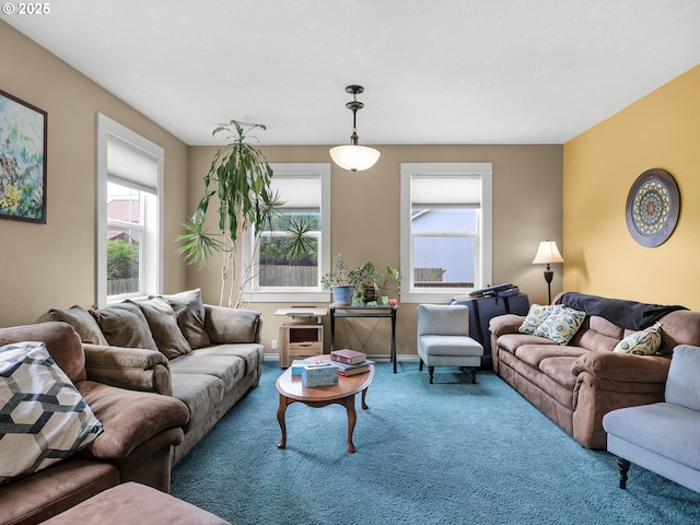 view of carpeted living room