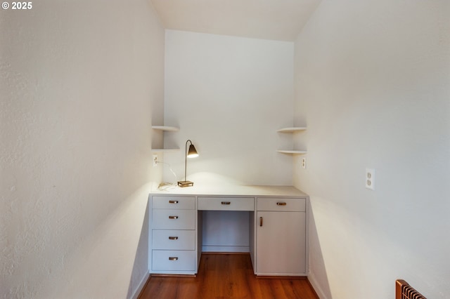 2362 Charnelton St, Eugene, OR 97405 - unfurnished office featuring dark wood-type flooring and built in study area