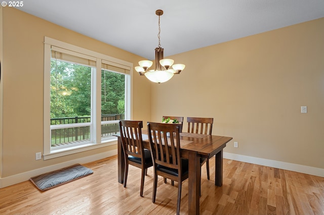 14386 NW Tripton Ct, Beaverton, OR 97006 - dining area featuring a chandelier and light wood-style flooring