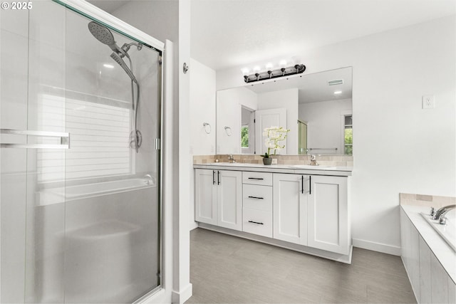 837 S 26th Ave, Cornelius, OR 97113 - full bath featuring a stall shower, double vanity, and a bath