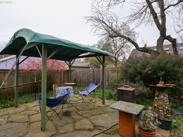 view of patio with a fenced backyard