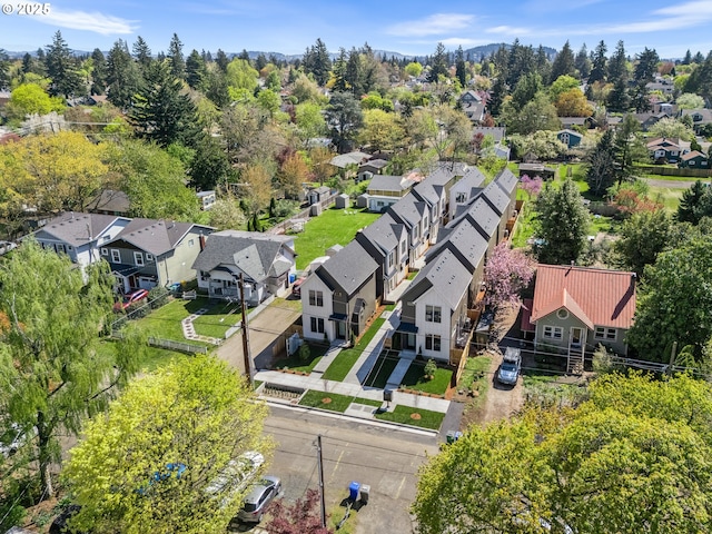 aerial view featuring a residential view