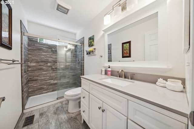 17622 NW Rolling Hill Ln, Beaverton, OR 97006 - bathroom with toilet, vanity, and a shower stall