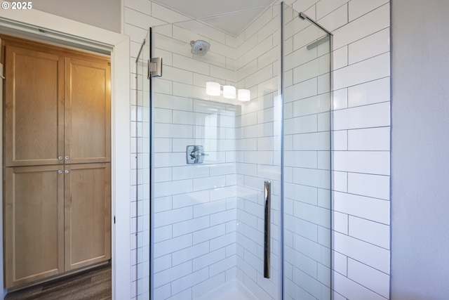 bathroom with walk in shower