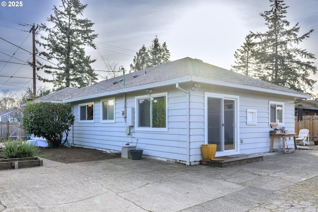 rear view of house featuring a patio area