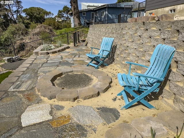 view of patio with fence