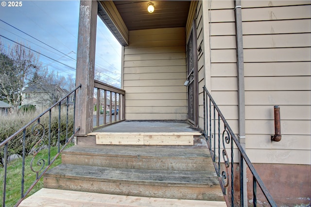 view of stairway