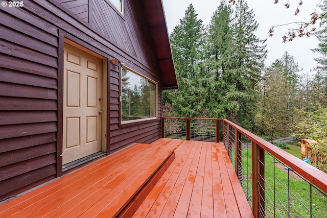 view of wooden deck