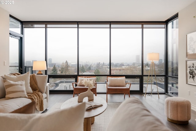 sunroom featuring a wealth of natural light