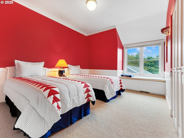 766 Neacoxie Blvd, Gearhart, OR 97138 - carpeted bedroom featuring a wainscoted wall