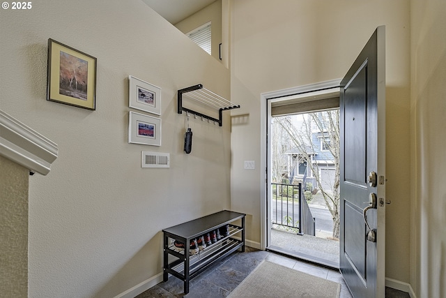 foyer with baseboards