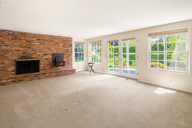 2160 Oakmont Way, Eugene, OR 97401 - unfurnished living room featuring carpet and french doors