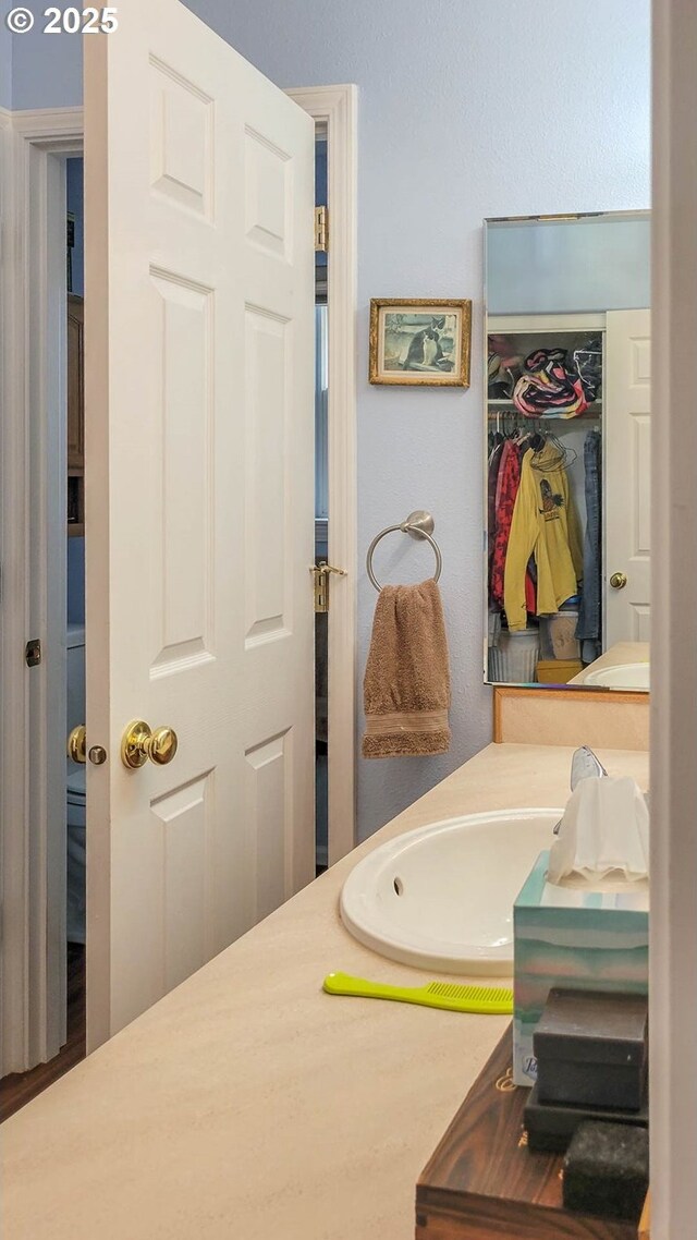 1234 E Fourth Ave, Sutherlin, OR 97479 - bathroom featuring vanity and a walk in closet