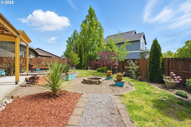 1146 SE Millright Ave, Mcminnville, OR 97128 - fenced backyard with a fire pit and a patio