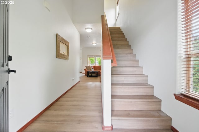 1146 SE Millright Ave, Mcminnville, OR 97128 - stairway with wood finished floors and baseboards