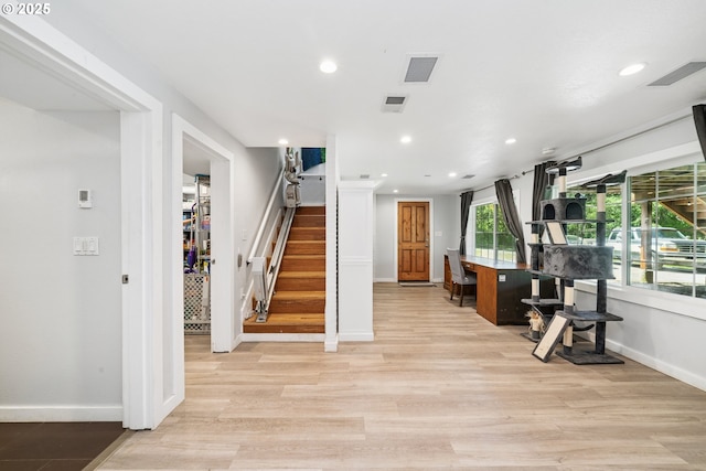 35111 Jefferson Ln, Astoria, OR 97103 - interior space with recessed lighting and light wood-style flooring