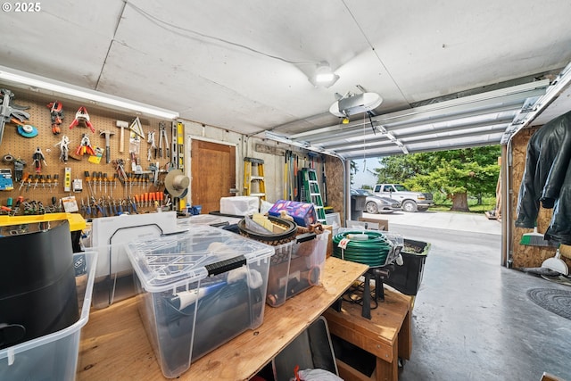 35111 Jefferson Ln, Astoria, OR 97103 - garage with a workshop area