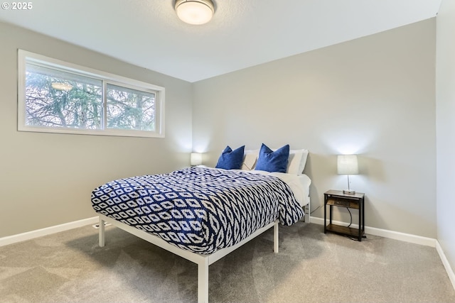 bedroom with carpet floors