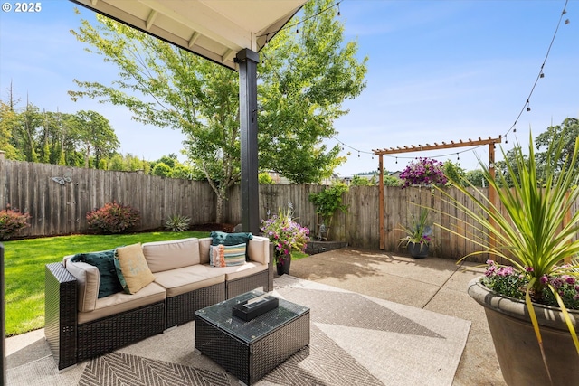 11160 SE 100th Ave, Happy Valley, OR 97086 - fenced backyard with a patio and outdoor lounge area