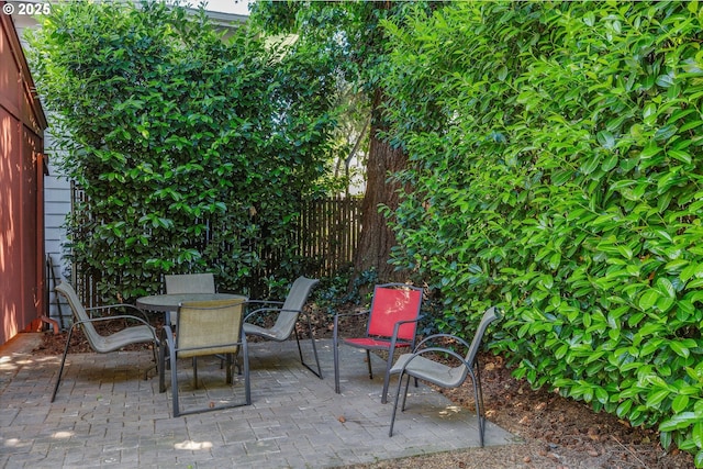 1534 NE 26th Ave Unit 8, Portland, OR 97232 - view of patio featuring outdoor dining space and fence
