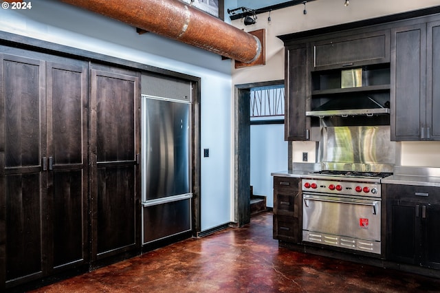 kitchen featuring appliances with stainless steel finishes and stainless steel counters