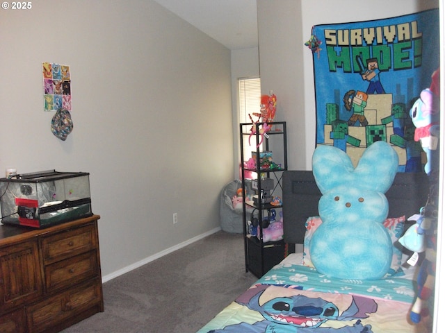 35087 Roberts Ln, Saint Helens, OR 97051 - carpeted bedroom with baseboards and vaulted ceiling