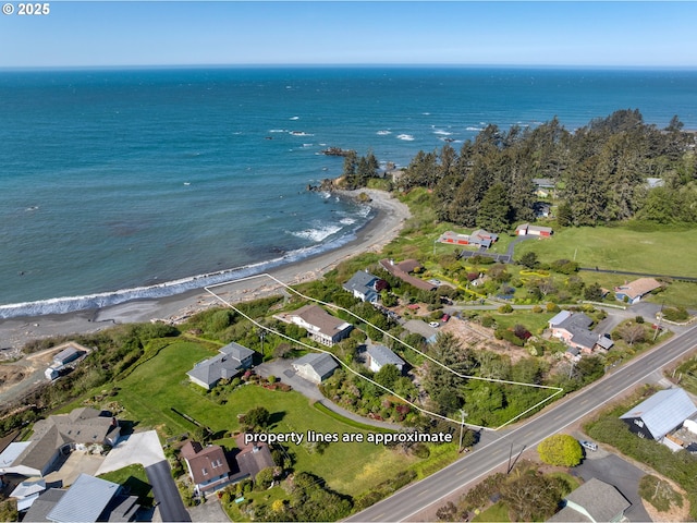 15436 Oceanview Dr, Brookings, OR 97415 - aerial view with a water view and a view of the beach