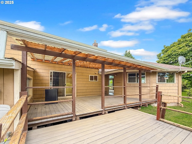 55 Irving St, Cathlamet, WA 98612 - view of wooden deck
