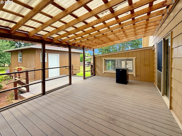 55 Irving St, Cathlamet, WA 98612 - deck featuring a pergola