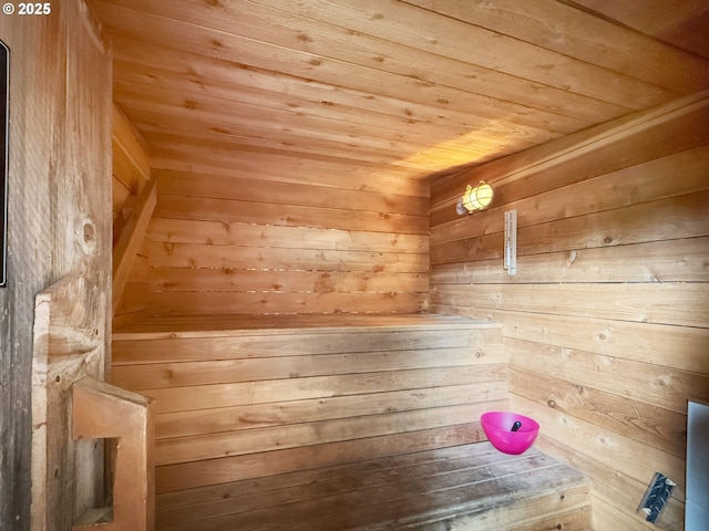 55 Irving St, Cathlamet, WA 98612 - sauna with wood ceiling and wooden walls