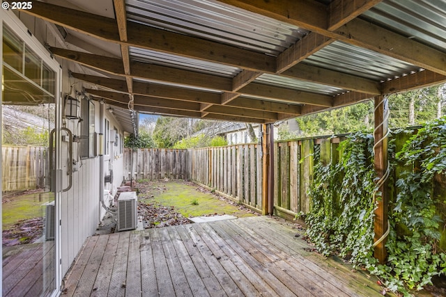 3832 NE 45th St Unit B, Vancouver, WA 98661 - wooden terrace with a fenced backyard