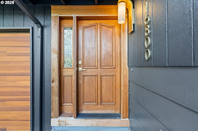 view of doorway to property