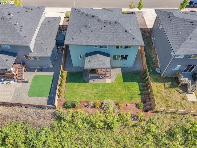 aerial perspective of suburban area