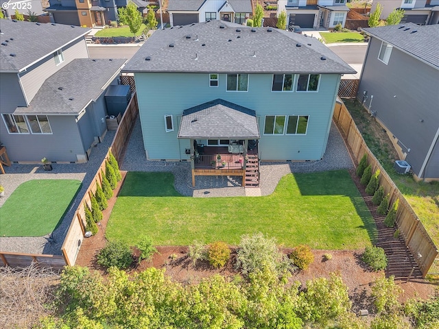 aerial perspective of suburban area