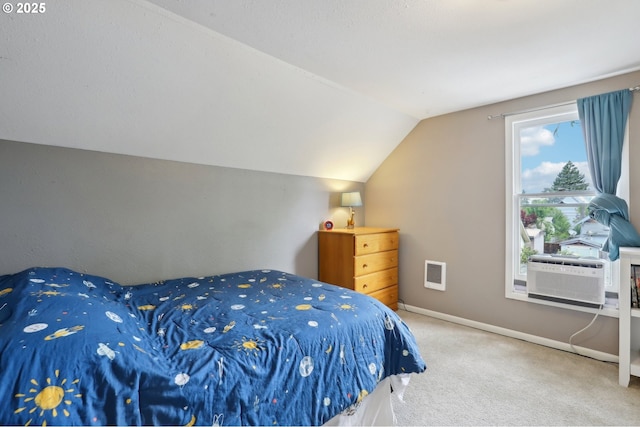 421 Willamette St, Oregon City, OR 97045 - bedroom with lofted ceiling, carpet, cooling unit, and heating unit