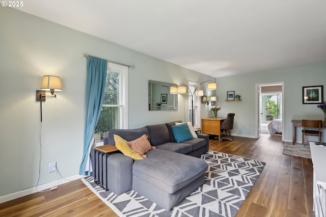 421 Willamette St, Oregon City, OR 97045 - living room with hardwood / wood-style flooring and baseboards