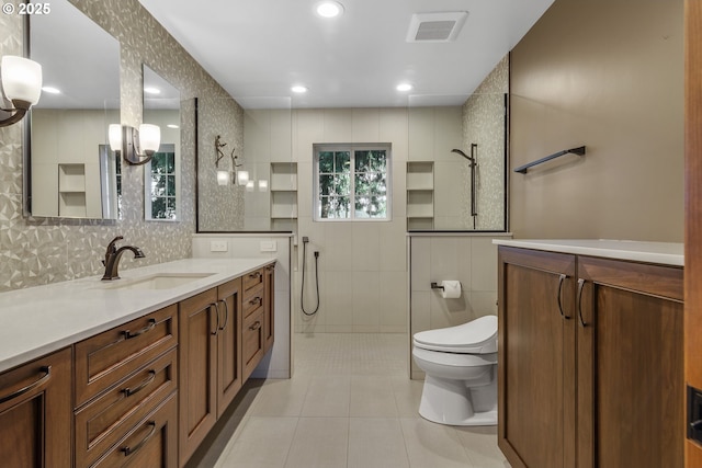 17002 NE 50th Ave, Vancouver, WA 98686 - full bath featuring vanity, a walk in shower, toilet, and tile patterned floors