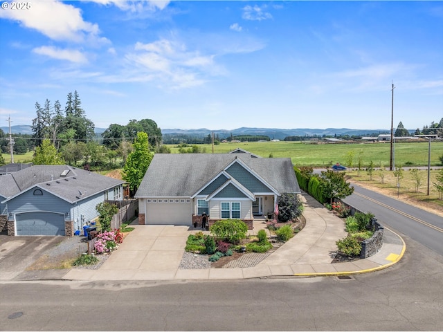 301 Chinook St, Molalla, OR 97038 - aerial view of property and surrounding area featuring a mountainous background