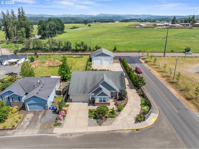 301 Chinook St, Molalla, OR 97038 - aerial view of sparsely populated area with a mountain backdrop