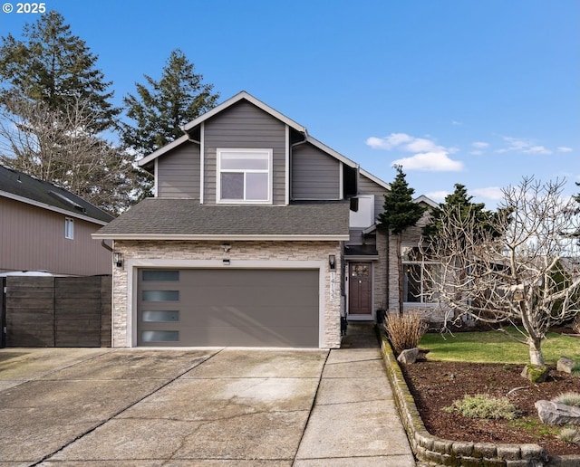 front of property featuring a garage