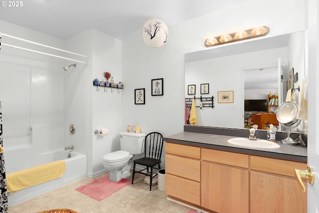 161 Single Pine Ln, Winchester, OR 97495 - full bathroom with tub / shower combination, vanity, and tile patterned floors