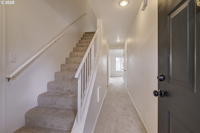 7197 SW Sagert St Unit 103, Tualatin, OR 97062 - stairway featuring carpet, recessed lighting, and baseboards