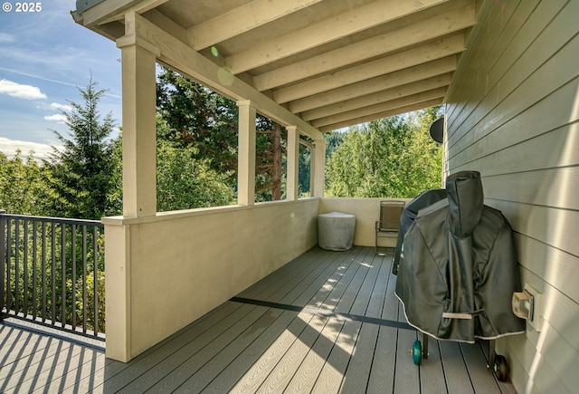 view of wooden deck