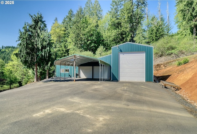 garage with a garage