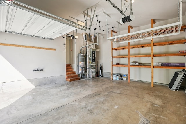 7330 SW Kelsi Ct, Portland, OR 97223 - garage with strapped water heater and a garage door opener