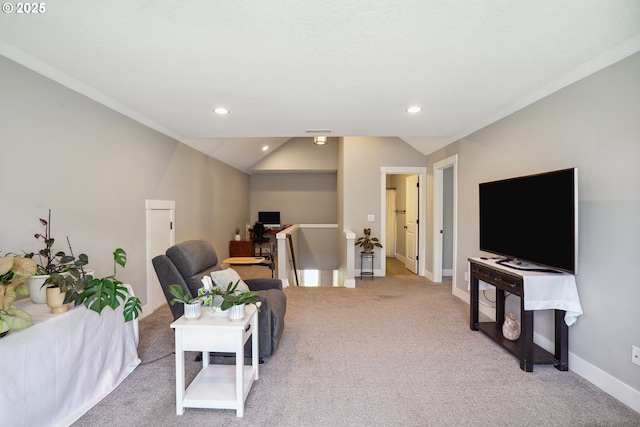1522 NE Sunrise Ln, Hillsboro, OR 97124 - sitting room featuring recessed lighting, baseboards, and light carpet