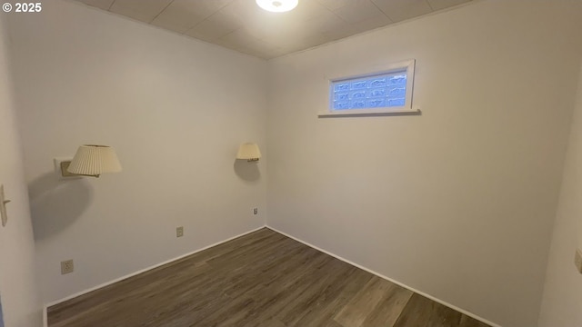 washroom featuring dark wood-style flooring