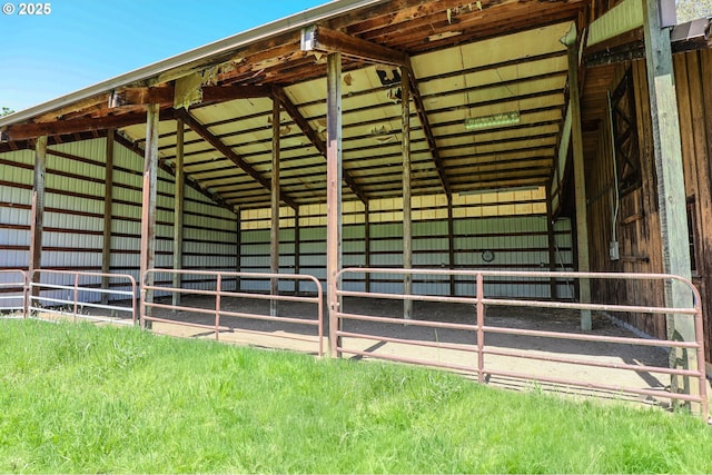 view of horse barn