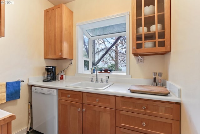 kitchen with dishwasher and sink