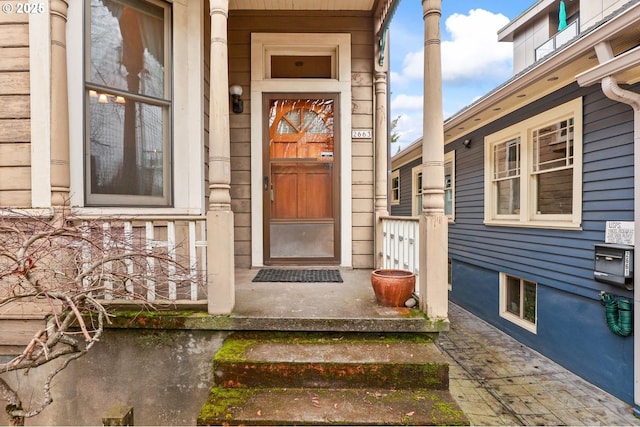 view of doorway to property